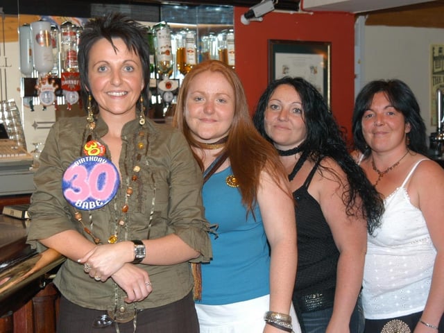 Toni celebrating her 30th birthday party.