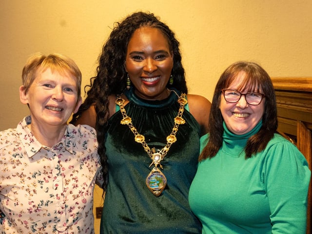 The Guildhall was the setting as the Mayor Councillor Lilian Seenoi-Barr hosted a festive tea dance. Picture Martin McKeown. 11.12.24 : .