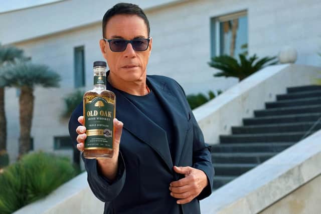 Jean-Claude Van Damme with his new Old Oak whiskey.