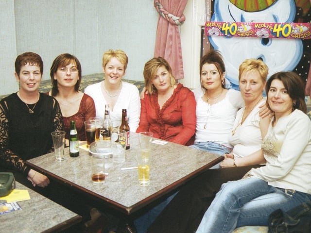 Siobhan Harkin, Despma Sporou, Jeanette Bridge, Donna Carlin, Ann McCallion, Esmee Devine and Mary Harkin pictured at the party in the Rocking Chair.