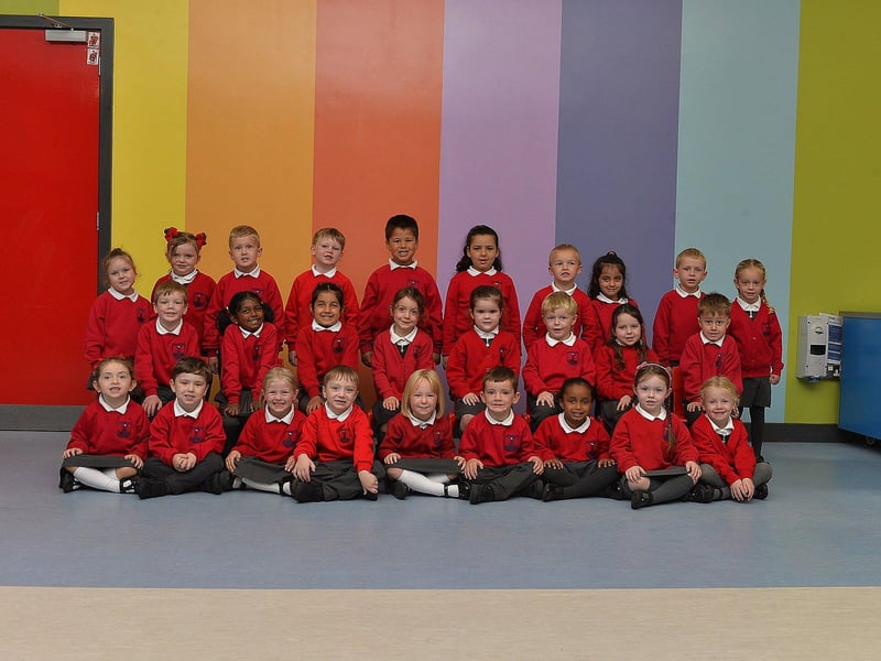 Miss Bradley's P1 class at Lisnagelvin Primary School.