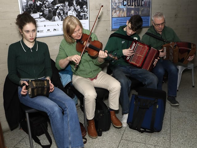 Traditional musicans entertain at the St Patrick’s Family Day held in An Cultúrlann.   (Photo - Tom Heaney, nwpresspics)