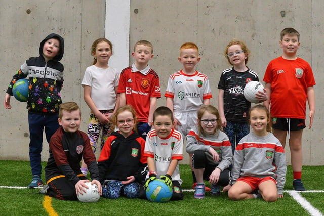 Children pictured in Sean Dolans GAC’s new state-of-the-art indoor arena.  Photo: George Sweeney. DER2305GS – 98