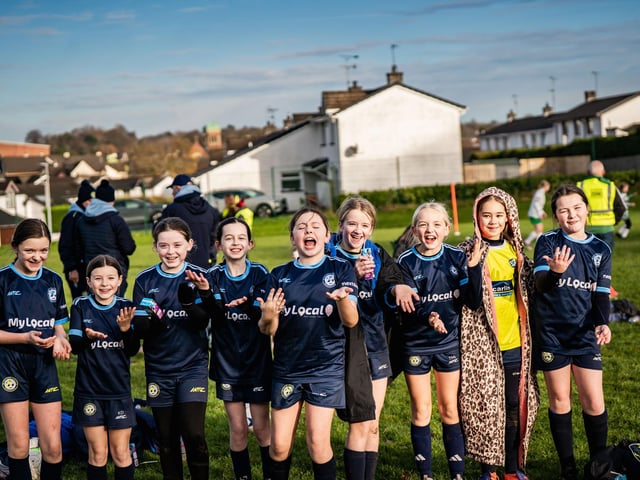 Sion Swifts players enjoying the inaugural North West U12 Charity Cup at Ulster University's Duncreggan Road pitches. (Photo: Rodi Jeerasoo)