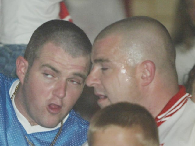 Celebrating Tyrone winning the All-Ireland Senior Football Championship against Armagh in September 2003