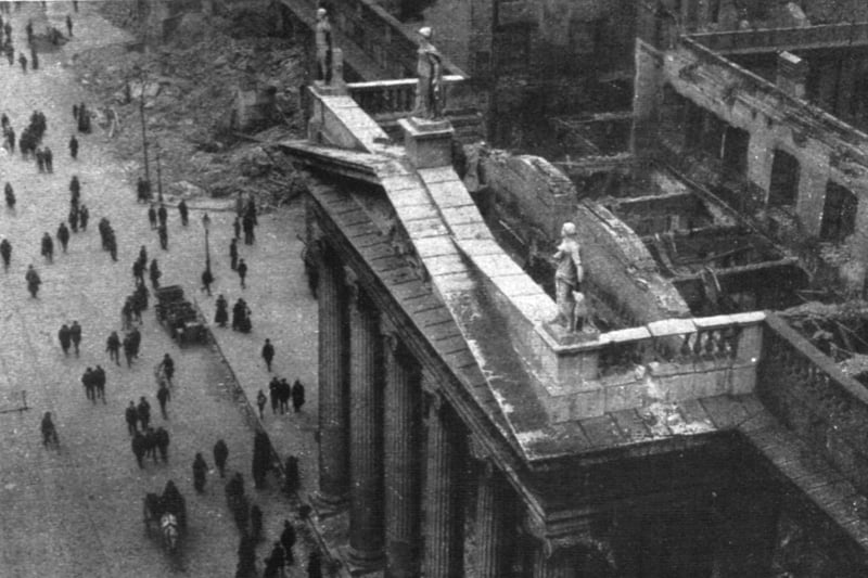 The GPO in the aftermath of the Easter Rising. (Photo by The Print Collector/Heritage Images via Getty Images)