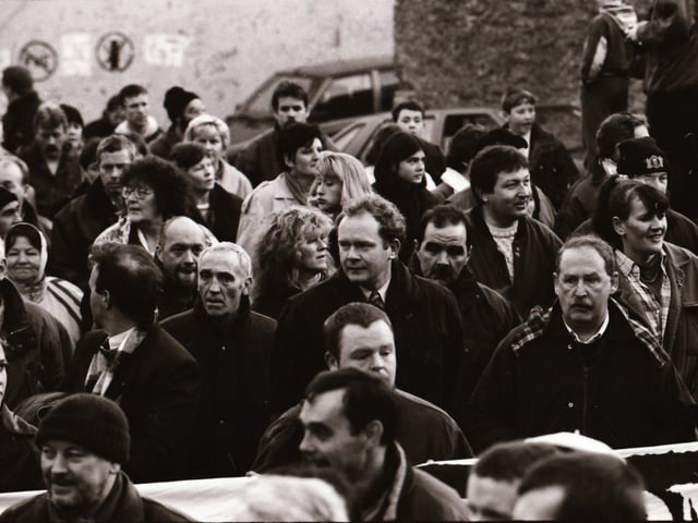 Scenes from the Bloody Sunday commemorative events in Derry in January 1996.