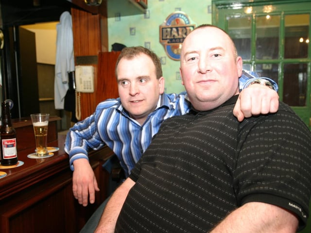 Party celebrations back in 2004: John Peoples.