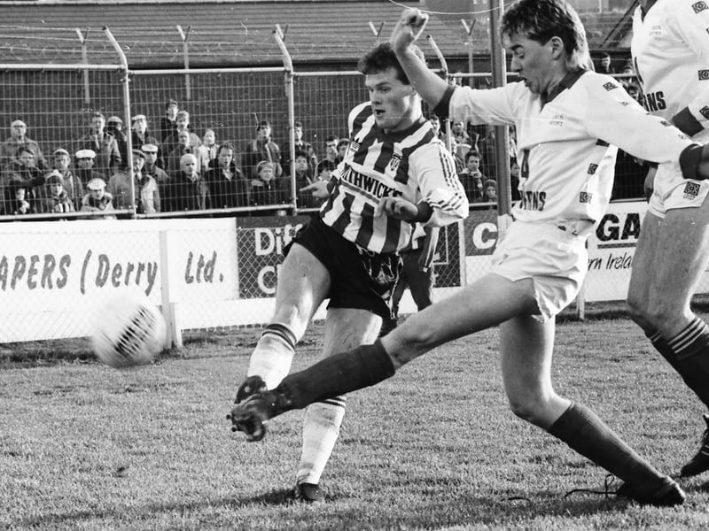 Derry City FC Home Shirt 1987-88 (John Cunningham). Adidas.