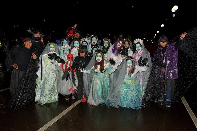 Kabalikats Witches and Ravens from the Filipino community took part in the Derry Halloween carnival parade, through the city centre, on Monday evening. Photo: George Sweeney.  DER2244GS – 068