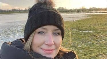 Nicola Bulley while out walking her dog.