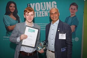 Jude Williams pictured with Nitesh Joshi, Chair of Rotary GB and Ireland