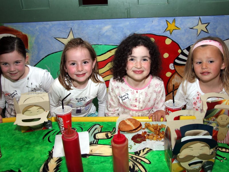 Enjoying the birthday treats are, Serina, Olivia, Kate and Jade 0569JML : Parties and celebrations June 2006: Dylan McDaid.