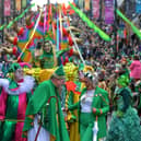 The Derry St Patrick’s Day parade makes its way towards the city centre. Photo: George Sweeney. DER2311GS – 60