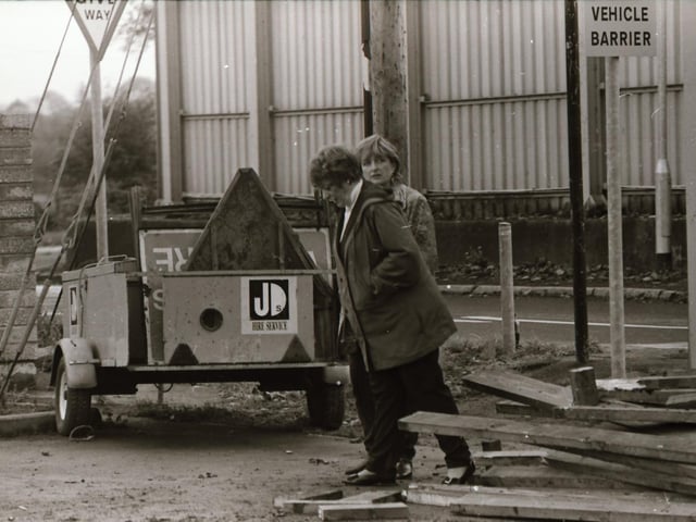 Rosemount British Army tower being dismantled and Coshquin checkpoint demolished in 1995.