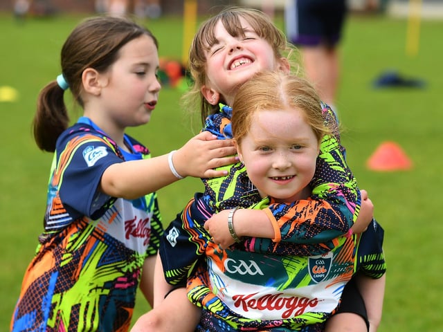 Children enjoy the activities at Doire Trasna Kellogs Cúl Camp. Photo: George Sweeney