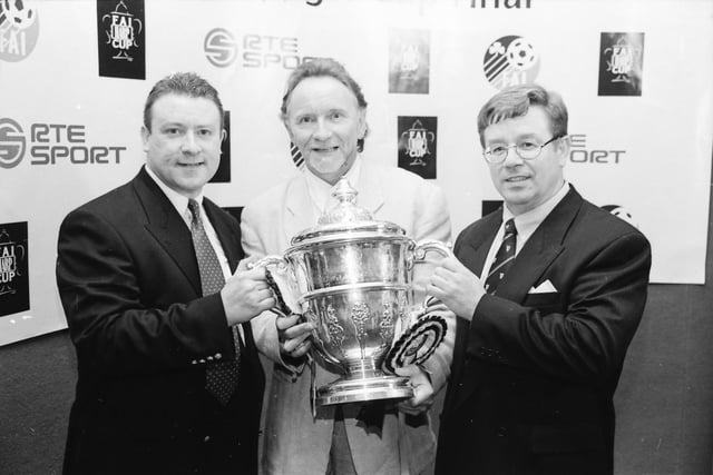 Derry City President Phil Coulter with directors, including the current chairman Philip O'Doherty.