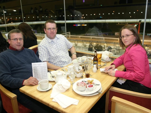 Out and about at the Lifford dog track in early 2004.