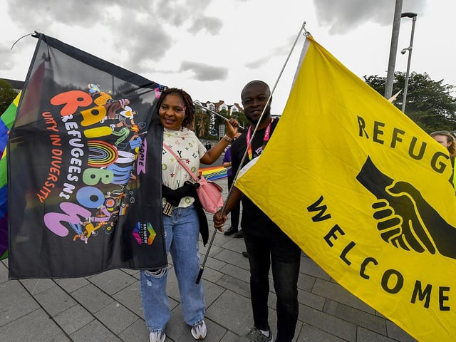 Revellers take part in the 2025 Foyle Pride Parade. Photo: George Sweeney
