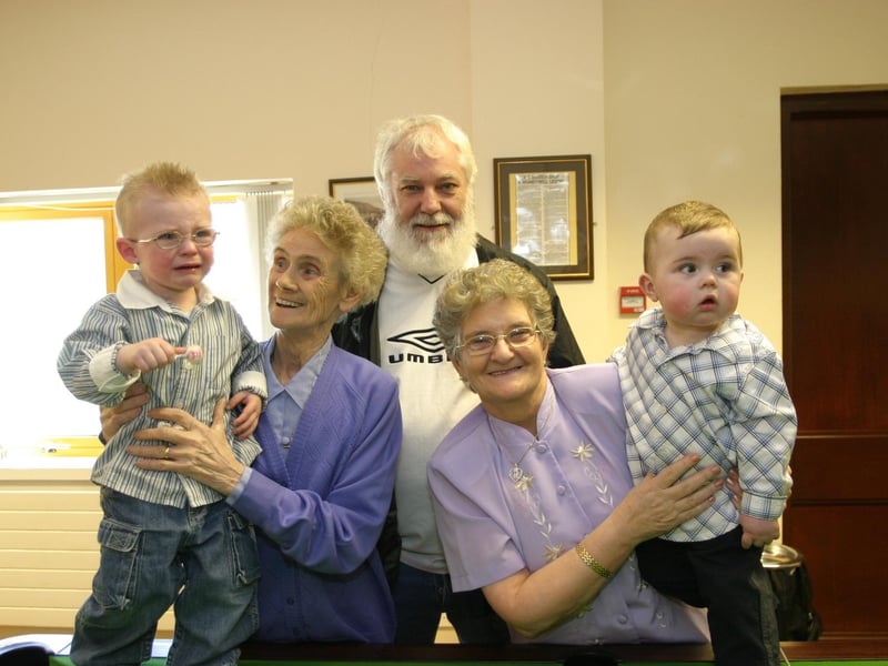 Party celebrations back in 2004: Michael and Chris Wilson.