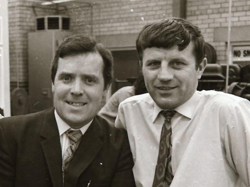 Derry Journal staff members Liam McCandless and Noel McBride.