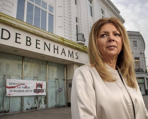 Madeline Whelan, who picketed the Debenhams store in Patrick Street, Cork.