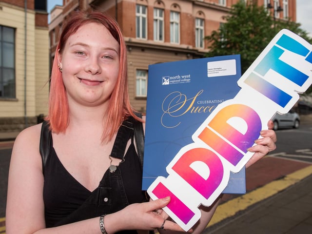 Taylor Donaghy at the Best in FE Awards at North West Regional College.