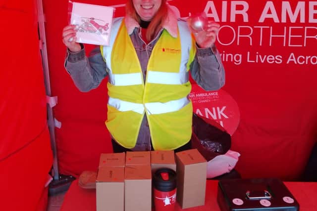 Hilary volunteering for Air Ambulance
