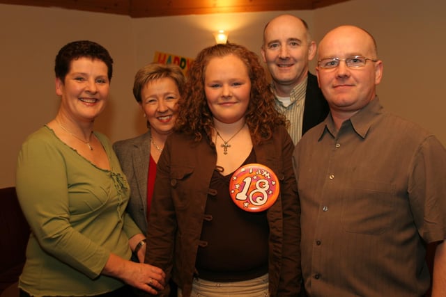 Catriona McFarland's 18th birthday 20 years ago.