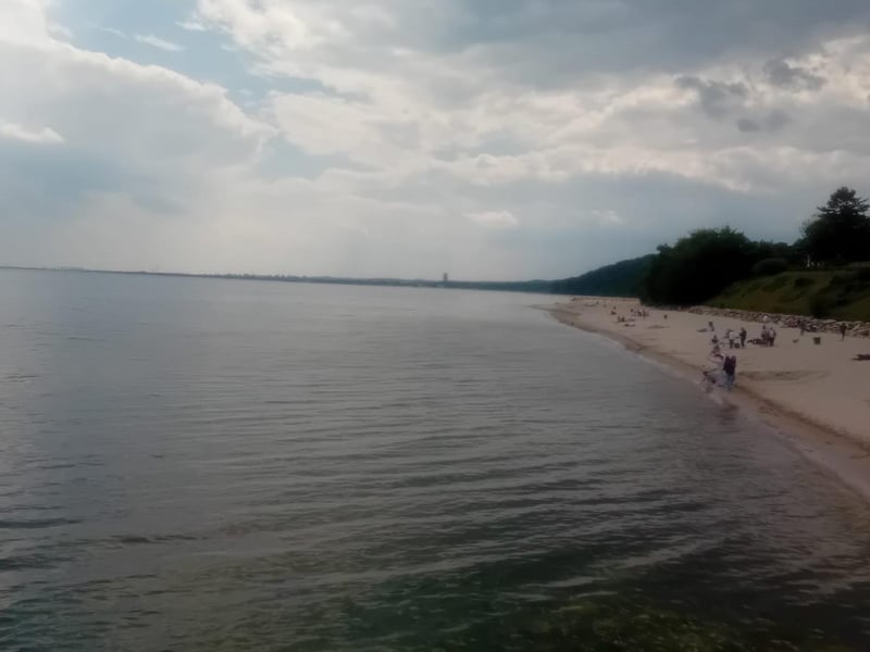 Looking east towards Gdánsk from the seaside village of Orłowo.