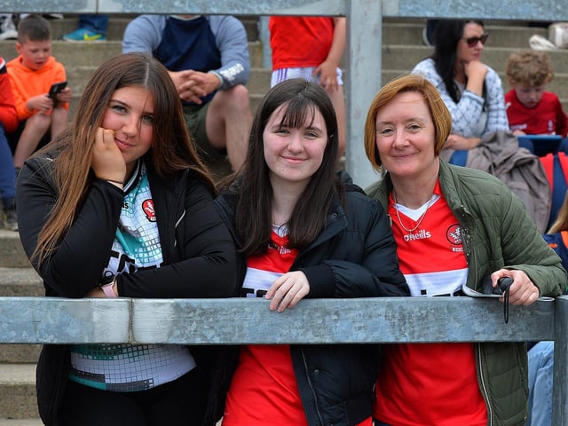 Derry fans at the game against Armagh in Celtic Park. Photo: George Sweeney