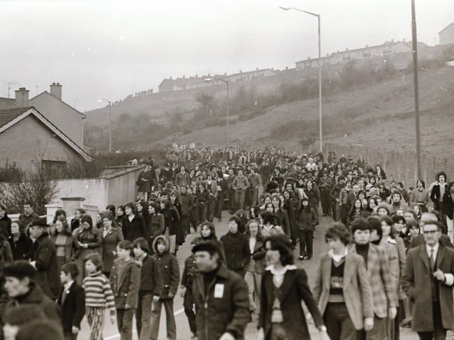 Bloody Sunday commemorative ceremonies and march back in January 1976.