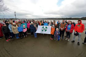 Pictured at a previous GOAL Walk are pupils from Nazareth House Primary School. DER5219GS – 015