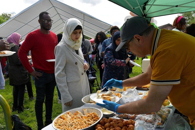 A variety of traditional foods were available at the NW Migrants Forum’s ‘Celebrate Family – Connect Communities’ fun day at Coshquin on Sunday afternoon last. Photo: George Sweeney.  DER2320GS – 18