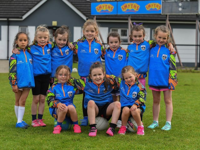 Girls from the Age 6 group at the Steelstown Brian Ogs Cul Camp. Photo: George Sweeney