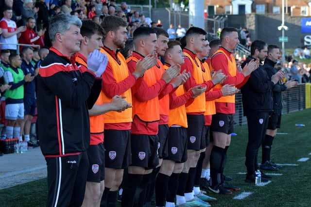 There was a one minute applause on Friday night, before the game in the Brandywell Stadium, for former Derry City steward Paul Doherty who died recently. Photo: George Sweeney. DER2321GS - 84