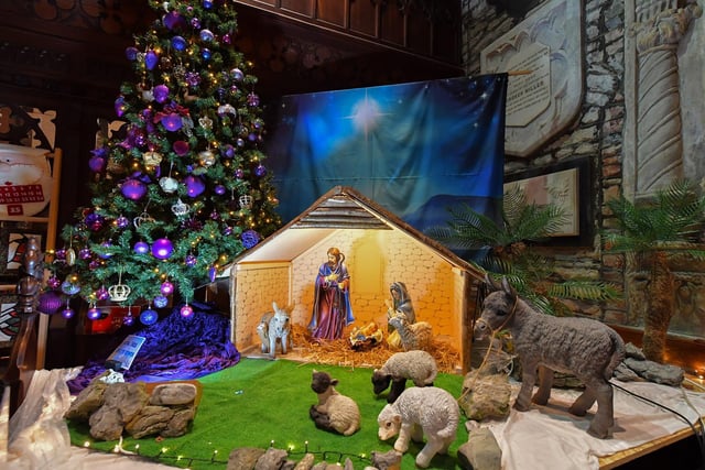 The exuberant Christmas display in St Columb’s Cathedral marking the Christmas Festival. Photo: George Sweeney