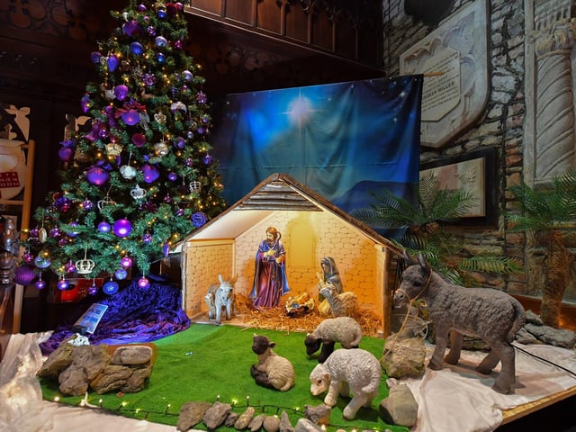 The exuberant Christmas display in St Columb’s Cathedral  marking the Christmas Festival.  Photo: George Sweeney