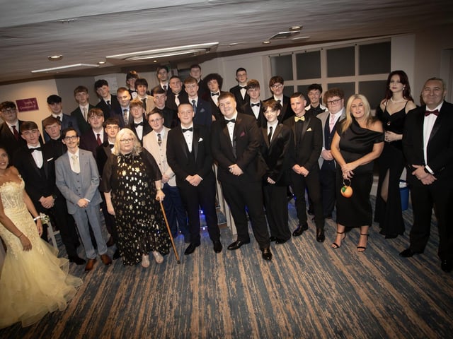 Students from St. Joseph's Boys School pictured at the Waterfoot Hotel on Friday night last for their formal. (Photos: Jim McCafferty Photography) : .