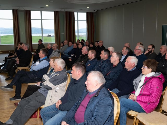 FArmers  at the Inishowen Co-Operative Society’s Renewable Energy information evening for farmers in the Inishowen Gateway Hotel.  Photo Clive Wasson.