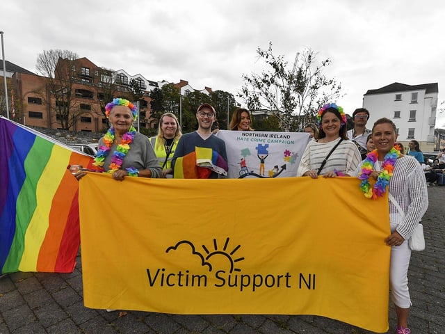 Revellers take part in the 2025 Foyle Pride Parade. Photo: George Sweeney
