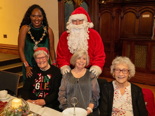 The Guildhall was the setting as the Mayor Councillor Lilian Seenoi-Barr hosted a festive tea dance. Picture Martin McKeown. 11.12.24 : .
