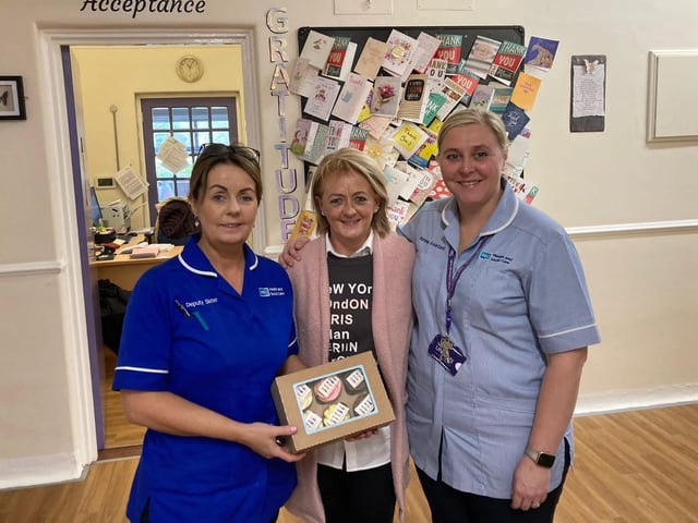 Health service workers celebrating International Women's Day at the Western Trust