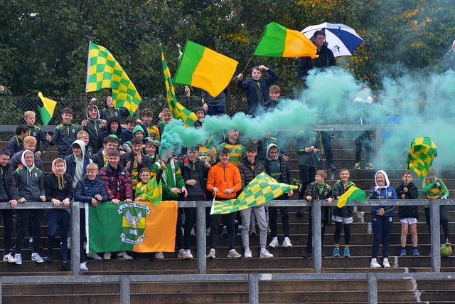 Supporters of Glenullin at Sunday’s IFC final against Drumsurn at Celtic Park.  Photo: George Sweeney.  DER2243GS – 037