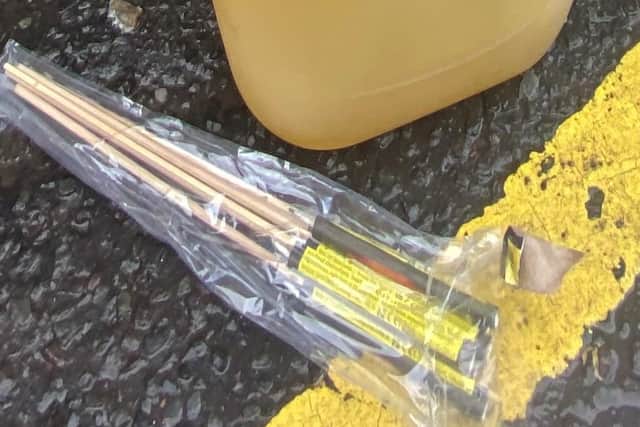 Items seized by police in Derry on Easter Monday.