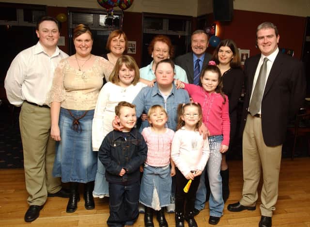 Nicola Harkin with her family at Pitchers to celebrate Nicola's 18th birthday.                                :Party snaps from 2003 by Hugh Gallagher