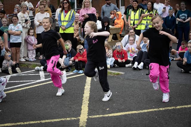 Some of the young dancers who performed at the Feile '25s Party in the Park (Big Bog BBQ) in Pilot's Row on Saturday. (Photos: Jim McCafferty Photography) : .