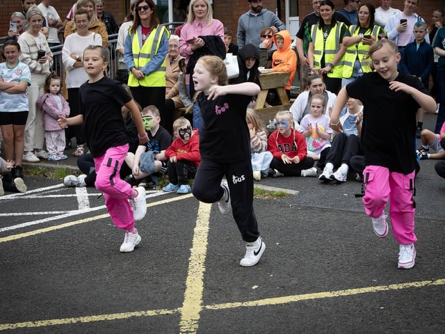 Some of the young dancers who performed at the Feile '25s Party in the Park (Big Bog BBQ) in Pilot's Row on Saturday. (Photos: Jim McCafferty Photography) : .