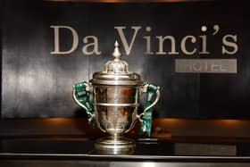 The FAI Cup which visited Da Vinci's Hotel ahead of the 2024 decider where Derry City lost to Drogheda United.