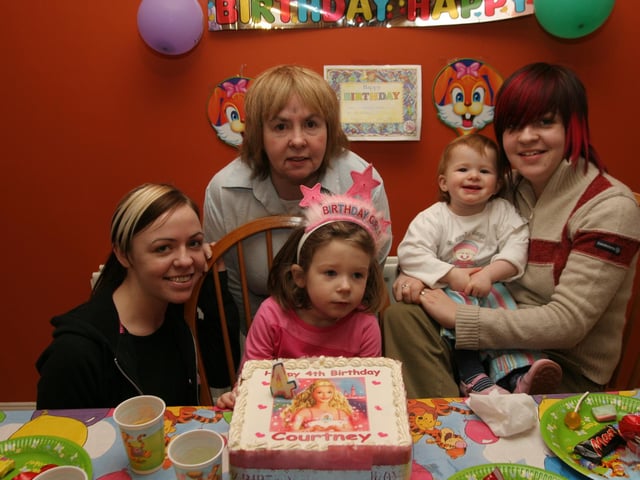 Courtney Wade's fourth birthday party back in 2005.